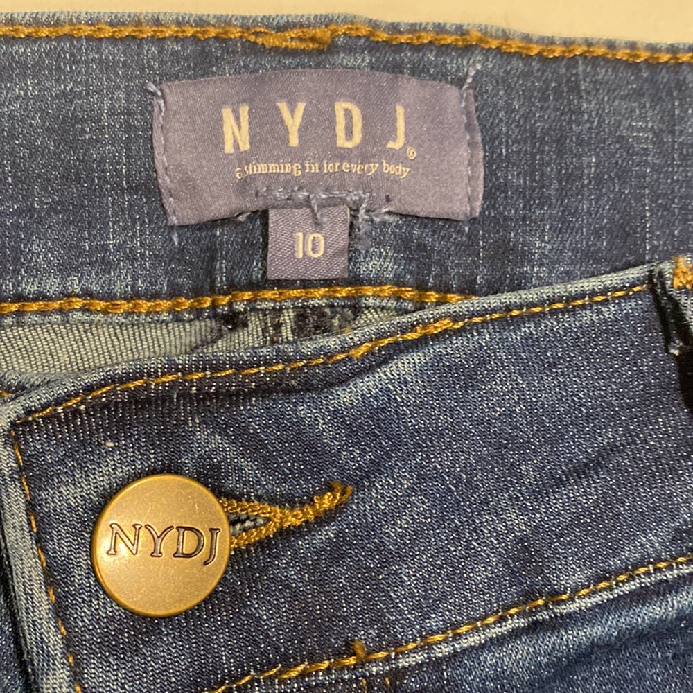NYDJ SZ 10 Medium Wash Blue Skinny Denim Jeans New D31 - Picture 12 of 16